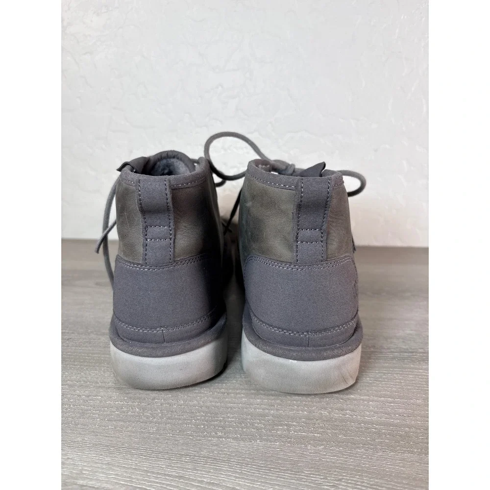 UGG‎ Neumel Dual Zip Mens Size US 11 Charcoal Dark Gray Leather Boots